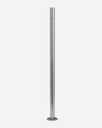 Poteau, Ø48,3 mm x 2 mm, M8 deux côtés 90°; 140962-248-90-12; pince à verre, horiz., H=989 mm, inox brossé 316 (14096424812)