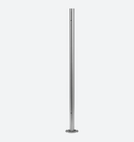 Poteau, Ø48,3 mm x 2 mm, M8 deux côtés; 140962-248-02-12; pince à verre, horiz., H=989 mm, inox brossé 316 (14096324812)