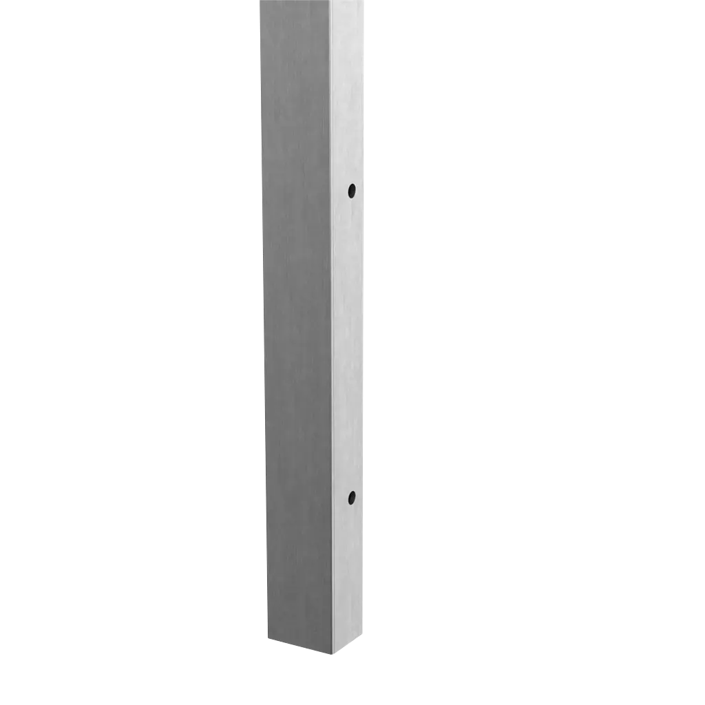 Profil de mur, Easy Glass View; 166830-050-02-00; , L=5000 mm, avec trous pré-percés à l’avant, aluminium, brut - NEW