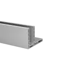 EG Prime "F", Profil pour montage au sol, L=5000 mm, sans trous pré-percés, aluminium, brossé, anodisé 25µm