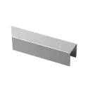 Profil en U, 17,25 x 15 x 2 mm, MOD 6944; 166944-050-13-18; , pour verre 12,76 mm, L=5000 mm, aluminium brossé, anodisé (16694001318)