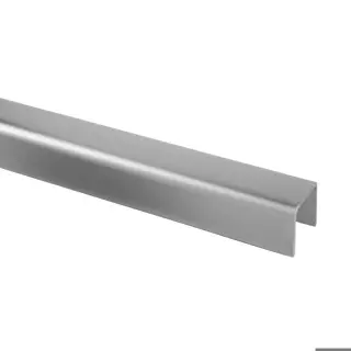 Profil en U, 30 x 27 x 3 mm, U= 24x24 mm; 136960-050-24-12; L=5000 mm, inox brossé 304 (13694003012)