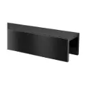 Profil en U, Easy Glass; 166944-050-18-82; , L=5000 mm, pour verre 16,76 - 17,76 mm, aluminium, noir satiné (RAL 9005), surface texturée, une seule couche