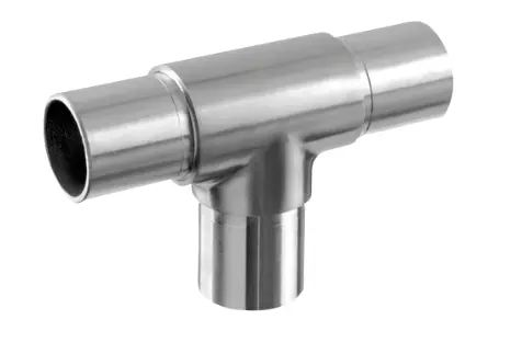 Raccord "T"; 130307-242-12; tube Ø42,4 mm x 2 mm, inox brossé 304 (13030724212)