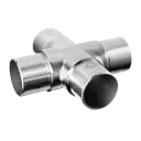 Raccord "croix"; 130309-242-12; tube Ø42,4 mm x 2 mm, inox brossé 304 (13030924212)