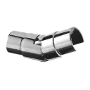 Raccord orientable (25°-55°), vers le haut; 146302-048-01-12; tube à fd de gorge, Ø48,3x1,5 mm, inox brossé 316 (14631204812)