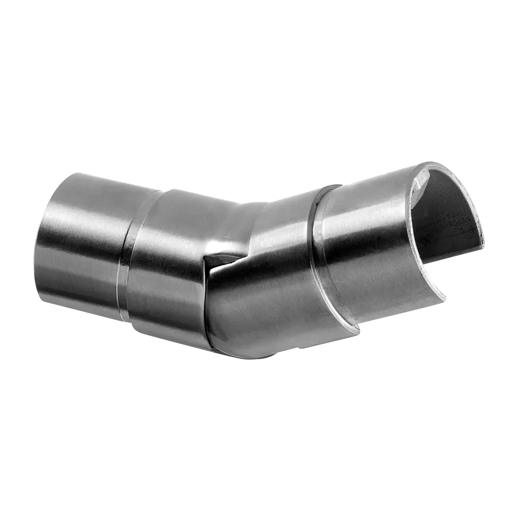 Raccord orientable, (25°-55°), vers le haut; 146332-01-12; tube à fond de gorge, Ø30 mm, inox brossé 316 (14631203012)