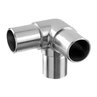 Raccord, 90°, + 1 départ 90°; 140304-042-12; tube Ø42,4 mm x 2,6 mm, inox brossé 316 (14030404212) - SELL OUT