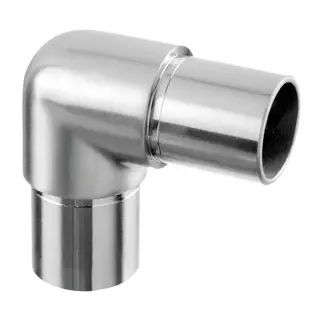 Raccord, 90°, arrondi; 130303-060-12; tube Ø60,3 mm x 2 mm, inox brossé 304 (13030306012) - SELL OUT
