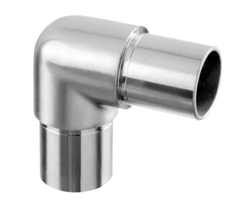Raccord, 90°, arrondi; 140303-042-12; tube Ø42,4 mm x 2,6 mm, inox brossé 316 (14030304212)