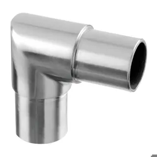 Raccord, 90°, carré; 130301-242-12; tube Ø42,4 mm x 2 mm, inox brossé 304 (13030124212) - SELL OUT