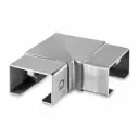 Raccord, 90°, horizontal, rectangulaire; 136343-640-12; tube à fd de gorge, 60x40x1,5 mm, inox brossé 304 (13631364012)