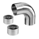 Raccord, 90°, incl. 2 adaptateurs; 180301-042; main-courante bois Ø42 mm, inox brossé 316 (22030504212)