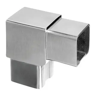 Raccord, Square Line, 90°; 134301-040-12; tube 40x40x2 mm, inox brossé 304 (13430104012)