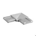 Raccord, Square Line, 90°; 134301-041-12; tube 40x10x1,5 mm, inox brossé 304 (13430104112)