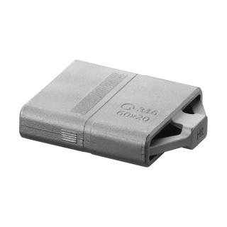 Raccord, Square Line, Easy Hit; 145794-062; tube 60x20x2 mm, inox brut 316 (14579226200)