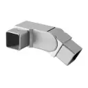 Raccord, Square Line, orientable, 90°, droite; 134317-02; (0°-70°), tube 40x40x2 mm, inox brossé 304 (13431804012)