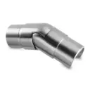Raccord, orientable (25°-55°), vers le bas; 146302-048-02-12; tube à fd de gorge, Ø48,3x1,5 mm, inox brossé 316 (14630204812)
