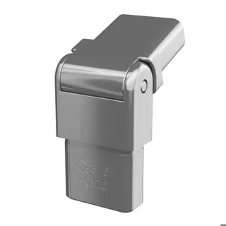 Raccord, orientable 0°-70°; 144312-020-12; , main-courante 40 x 20 mm, acier inoxydable 316, brossé - SELL OUT