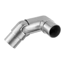 Raccord, orientable, gauche, (0°-70°); 130317-242-01; tube Ø42,4 mm x 2 mm, inox brossé 304 (13031724212)