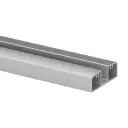 Rail de verre, Easy Alu, bas, 55x25 mm; 165952-050-18; brut pour intérieur utiliser brossé anodisé et poudre enduit pour extérieur utiliser 16595255500 16595255518 16595255533 - NEW; BLACK LINE