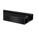 Rail de verre, bas, 55x25 mm, Easy Alu; 165952-050-82; , L=5000 mm, aluminium, noir satiné (RAL 9005), surface texturée, une seule couche