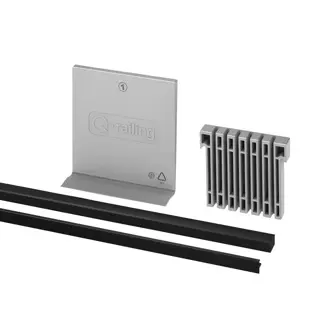 Set de cales en cautchouc, fixé, EG Pro; 208100-050-15; L=5000 mm, pour verre 15 mm (19690191500)
