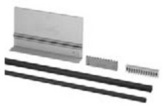 Set de cales en cautchouc, réglable, EG Pro F; L=5000 mm, pour verre 13,52 mm (19690991400)