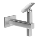 Support de main-courante Square L. orientable; 134145-042-12; pour mur, main-courante Ø42,4 mm, inox brossé 304 (13414504212)