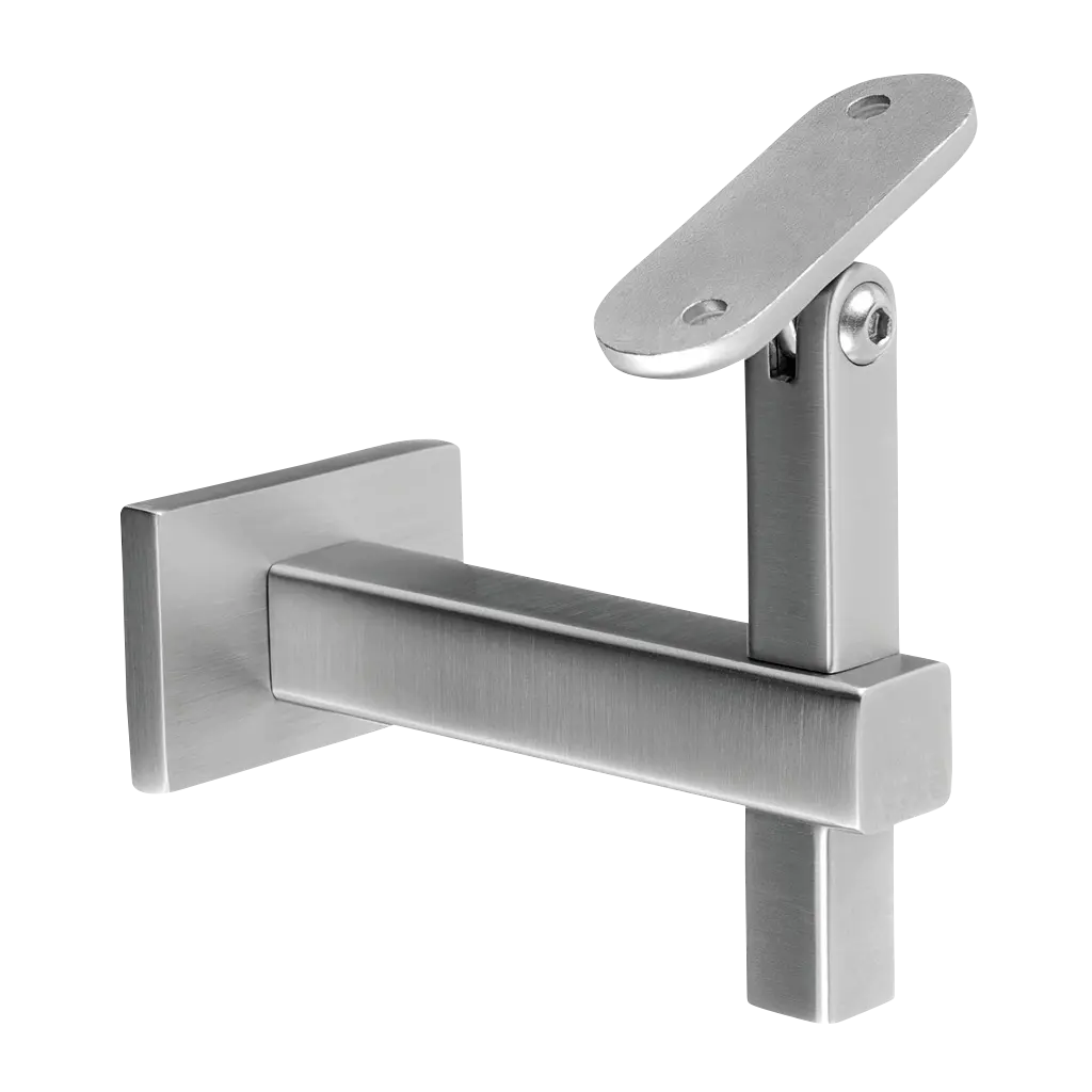 Support de main-courante Square L. orientable; 144145-000-12; pour mur, main-courante plat, inox brossé 316 (14414500012)
