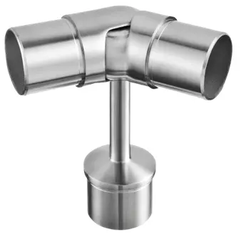 Support de main-courante avec joint; 140737-248; , main-courante Ø42,4 x 2 mm, V4A, acier inoxydable 316, brossé