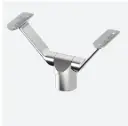Support de main-courante double, t=Ø42,4x2mm; 140693-042-12; orientable, main-courante Ø42,4mm, inox brossé 316 (14069324212)
