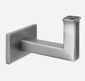 Support de main-courante pour mur; 144112-000-12; , main-courante plat, acier inoxydable 316, brossé