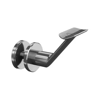 Support de main-courante pour verre; 140129-042-12; , main-courante Ø42,4 mm, pour verre 12 - 31,52 mm, acier inoxydable 316, brossé