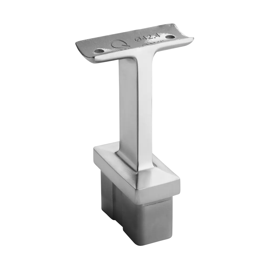 Support de main-courante sur poteau Square L.; 144711-042-12; 60x30x2,6 mm, main-cour. Ø42,4 mm, inox brossé 316 (14471104212)