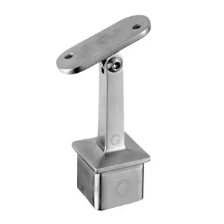 Support de main-courante sur poteau Square L.; 144718-000-12; orient., 40x40x2 mm, main-c. plat, inox brossé 316 (14471800012)