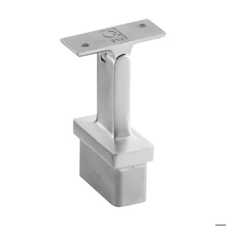 Support de main-courante sur poteau Square L.; 144719-000-12; orient., 60x30x2,6 mm, m-c plat, inox brossé 316 (14471900012)