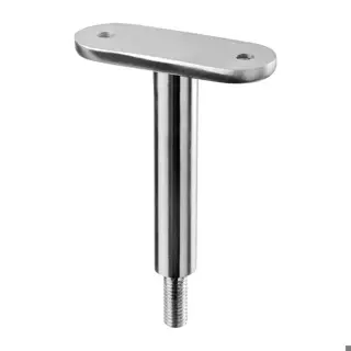 Support de main-courante sur poteau, M10; 130810-000-00; main-courante plat, inox brossé 304 (13081000012)