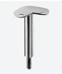 Support de main-courante sur poteau, M10; 140810-048-90; 90°, main-courante Ø48,3 mm, inox brossé 316 (14081094812)