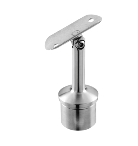 Support de main-courante sur poteau, oriant.; 130719-048-12; Ø48,3 x 2 mm, main-cour. Ø48,3 mm, inox brossé 304 (13071924812)