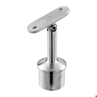 Support de main-courante sur poteau, orienta.; 130717-000-12; Ø33,7 x 2 mm, main-courante plat, inox brossé 304 (13071720012)