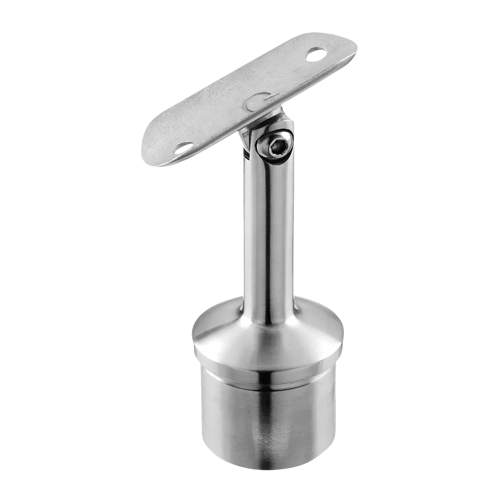 Support de main-courante sur poteau, orienta.; 130717-033-12; Ø33,7 x 2 mm, main-cour. Ø33,7 mm, inox brossé 304 (13071723312)