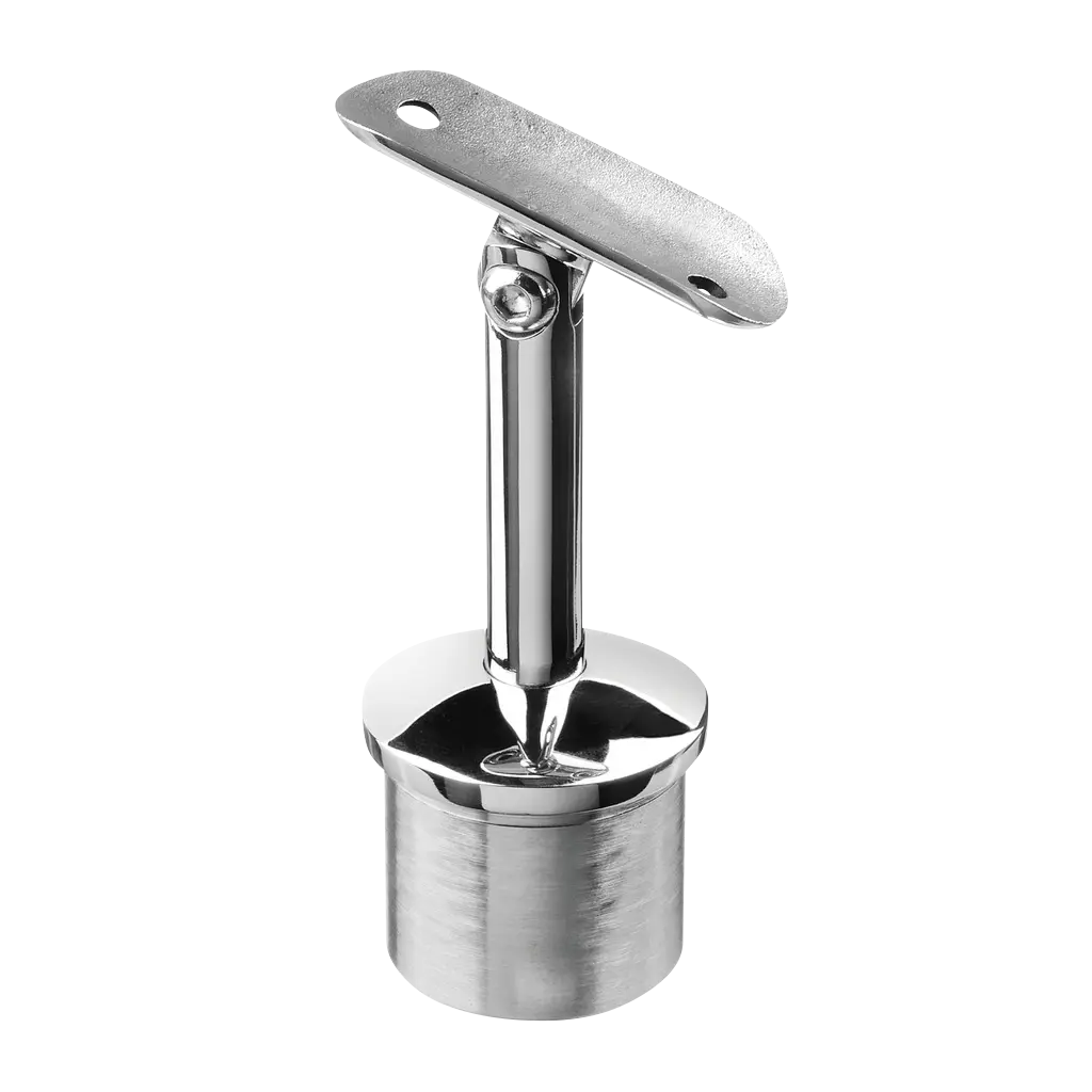 Support de main-courante sur poteau, orienta.; 140718-042-10; Ø42,4 x 2 mm, main-cour. Ø42,4 mm, inox poli 316 (14071824210)