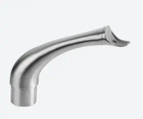 Support de main-courante sur poteau, orientable; 140704; cintré, Ø42,4 x 2 mm, m-c Ø42,4 mm, inox br. 316 (14070424212)