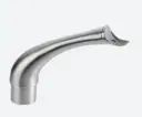 Support de main-courante sur poteau, orientable; 140704; cintré, Ø42,4 x 2 mm, m-c Ø42,4 mm, inox br. 316 (14070424212)