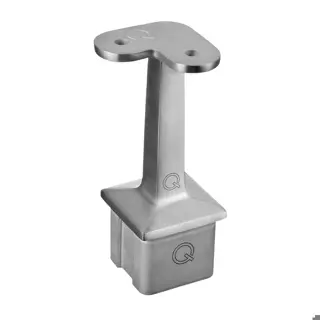 Support de main-courante sur poteau; 144710-000-90-12; 90°, 40x40x2 mm, main-cour. plat, inox brossé 316 (14471080012)