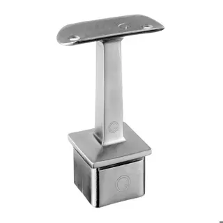Support de main-courante sur poteau; 144710-048-00-12; 40x40x2 mm, main-cour. Ø48,3 mm, inox brossé 316 (14471004812)