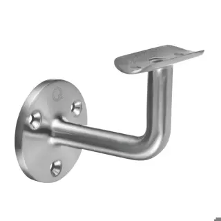 Support de main-courante, mur, déportée=75 mm; 140103-042-12; avec passe-câble, Ø42,4 mm, inox brossé 316 (14010304212)