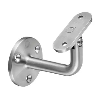 Support de main-courante, orientable, p. mur; 130102-000-12; main-courante plat, inox brossé 304 (13010200012)