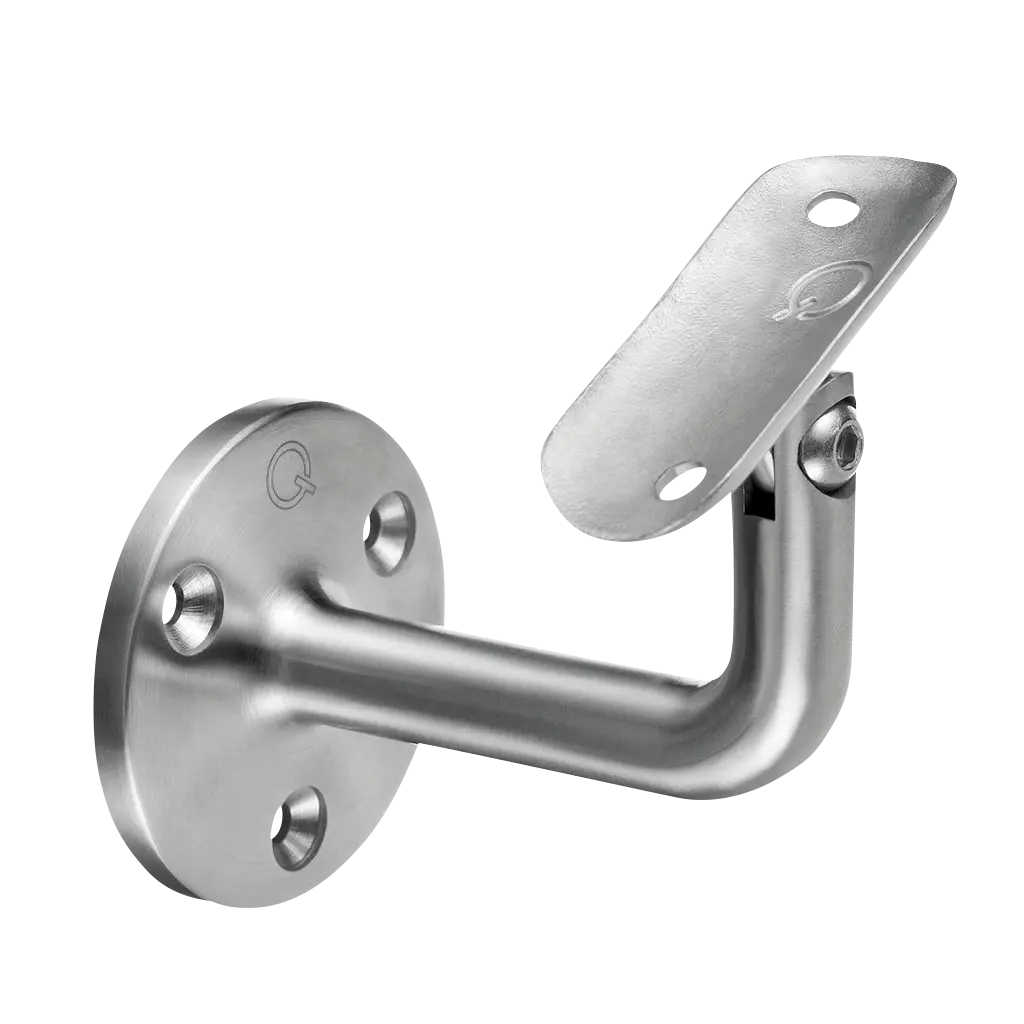 Support de main-courante, orientable, p. mur; 140102-048-12; main-courante Ø48,3 mm, inox brossé 316 (14010204812)